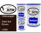 Preview: Volkswagen, Date Nut Brown, LH8A: 500ml Lackdose + 500ml Klarlack + 250ml Härter - Set, von ATW Autoteile West.